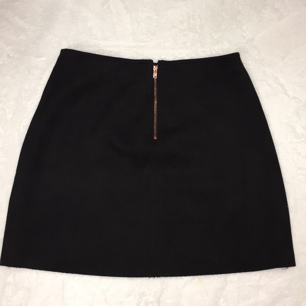 Kendall & Kylie black suede mini pencil skirt.